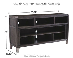 Todoe - LG TV Stand w/Fireplace Option - Gray - R&R Furniture Gallery (Fountain Valley, CA)
