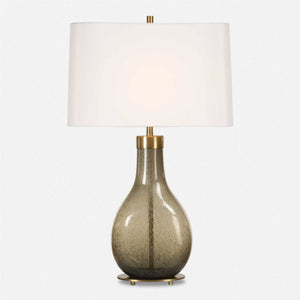 Shyla - Dark Glass Table Lamp - White