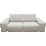 Jazz Modular 2-Seater with Adjustable Backrests in Light Brown Fabric