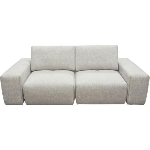 Jazz Modular 2-Seater with Adjustable Backrests in Light Brown Fabric