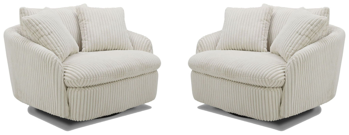 Boomer - Large Swivel Chair with 2 Pillows - R&R Furniture Gallery (Fountain Valley, CA)
