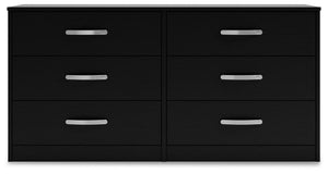 Finch - Six Drawer Dresser - 29'' Height - Black - R&R Furniture Gallery (Fountain Valley, CA)