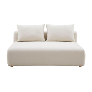 Hangover - Linen Modular Loveseat - Cream - R&R Furniture Gallery (Fountain Valley, CA)