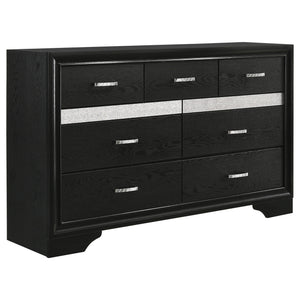 Modern Bedroom Set With Upholstered Headboard And Textured Storage