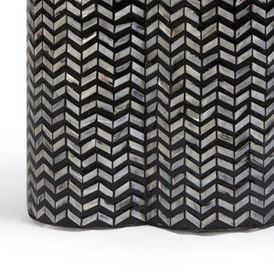 Mother Of Pearl Shell Side Table - Truffle