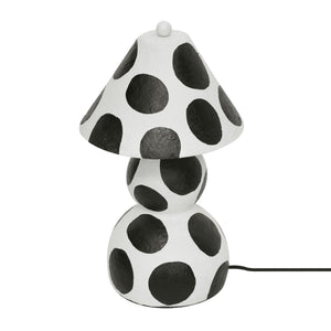 Lerici - Papier Mache Table Lamp - Black And White - R&R Furniture Gallery (Fountain Valley, CA)