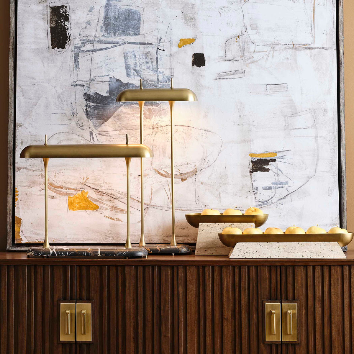 Papyrus - Desk Lamp - Brass / Brown / Gold