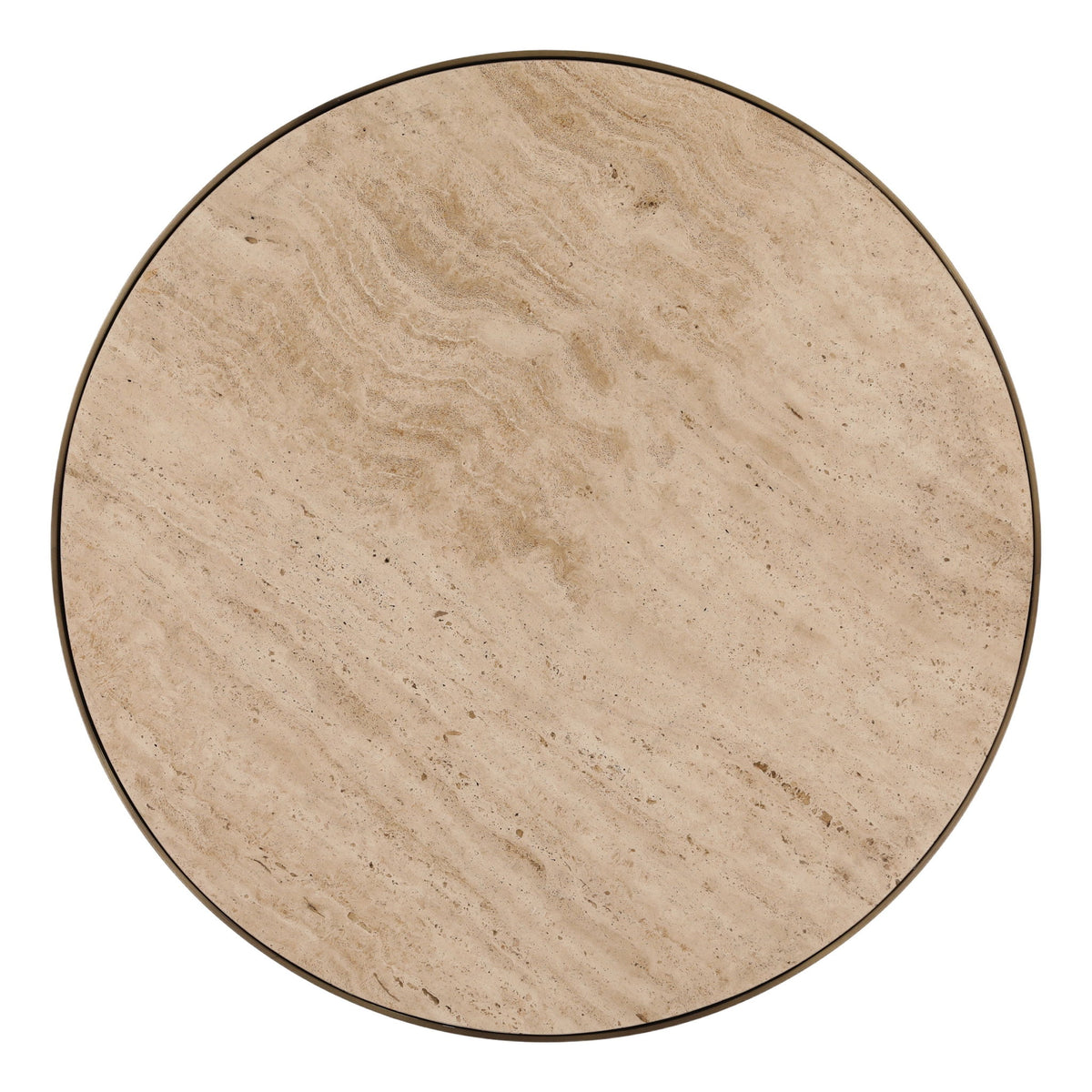 Idrina - Bistro Table - Natural And Antique Brass