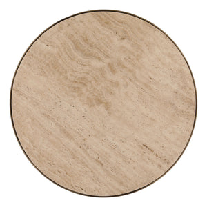 Idrina - Bistro Table - Natural And Antique Brass