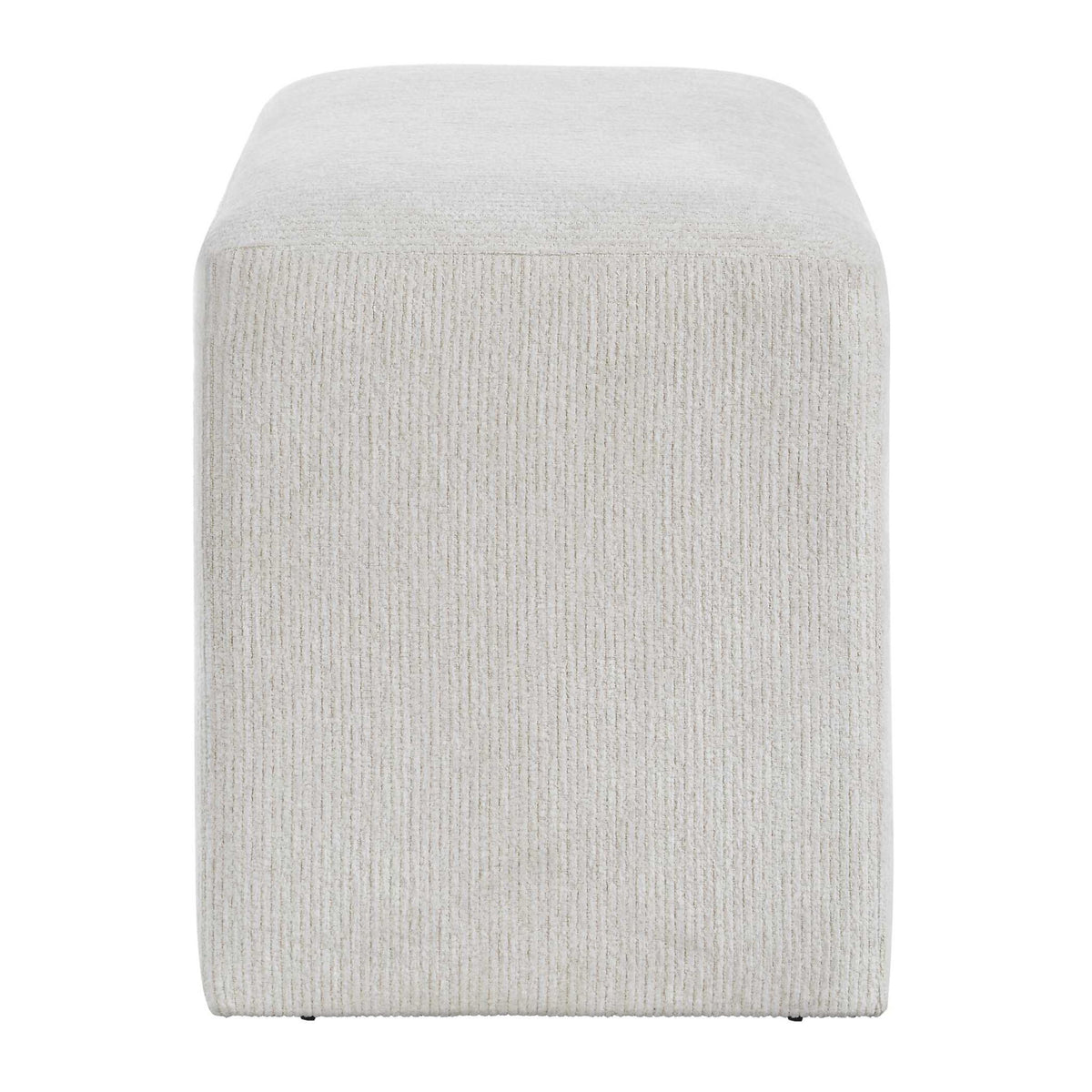 Upholstered Accent Stool - Off-White