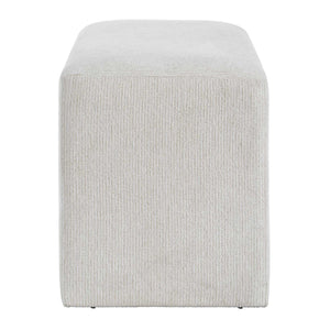 Upholstered Accent Stool - Off-White
