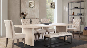 Sonoma 110" Solid Mango Wood Dining Table in Light Natural Grey Wash Finish by Diamond Sofa