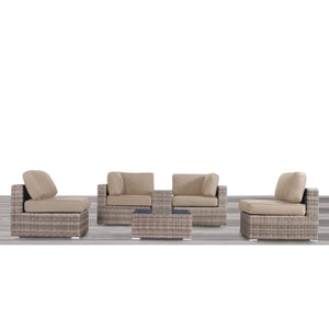Outdoor Wicker Seating Group With Cushions