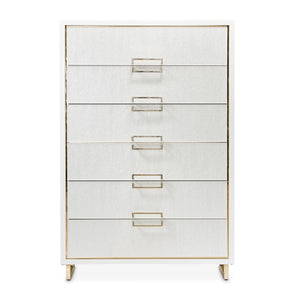 Palm Gate - 6-Drawer Chest - Cloud White - R&R Furniture Gallery (Fountain Valley, CA)