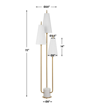 Elle - Floor Lamp - Brass / Gold