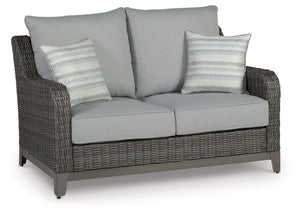 Elite Park - Loveseat w/Cushion - Gray - R&R Furniture Gallery (Fountain Valley, CA)