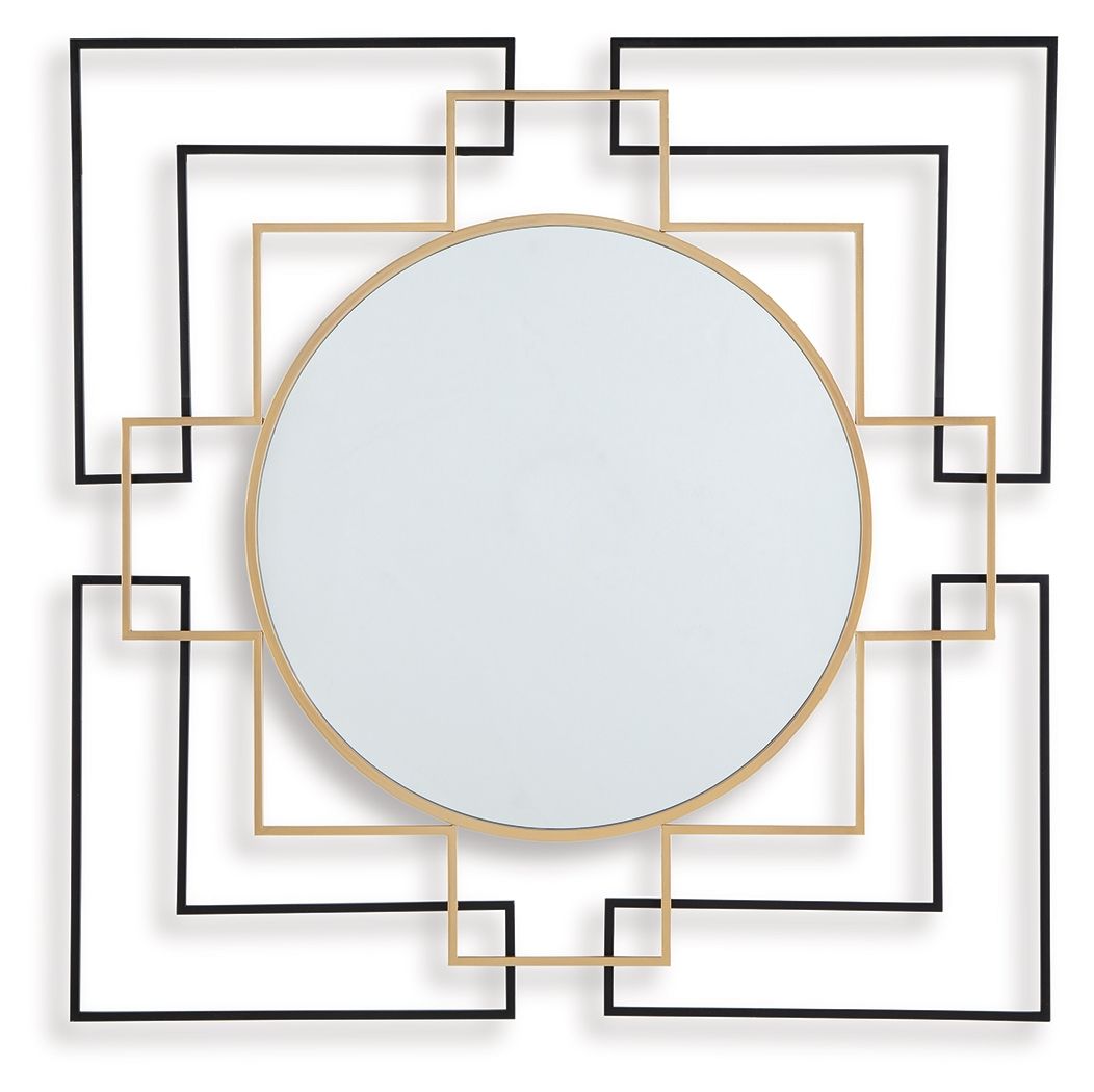 Oceanal - Accent Mirror - Black / Gold Finish - R&R Furniture Gallery (Fountain Valley, CA)