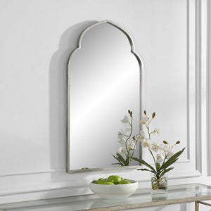 Moroccan Style Mirror - Soft Silver