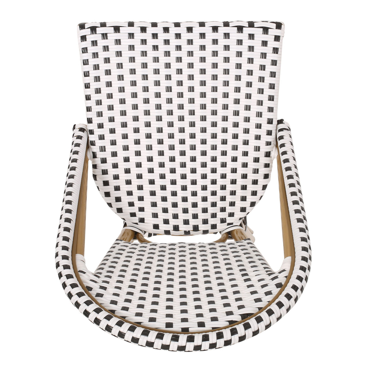 Outdoor Pe Rattan French Barstool Set