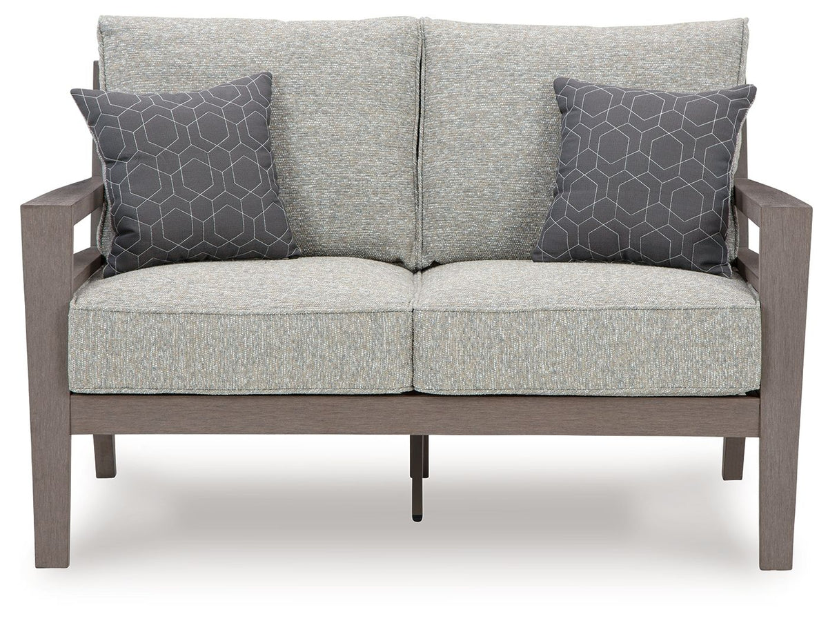 Hillside Barn - Loveseat W/Cushion - Gray / Brown - R&R Furniture Gallery (Fountain Valley, CA)