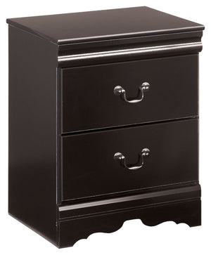 Huey Vineyard - Two Drawer Night Stand - Black - R&R Furniture Gallery (Fountain Valley, CA)