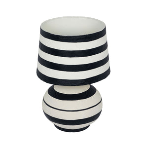 Positano - Striped Papier Mache Table Lamp - R&R Furniture Gallery (Fountain Valley, CA)