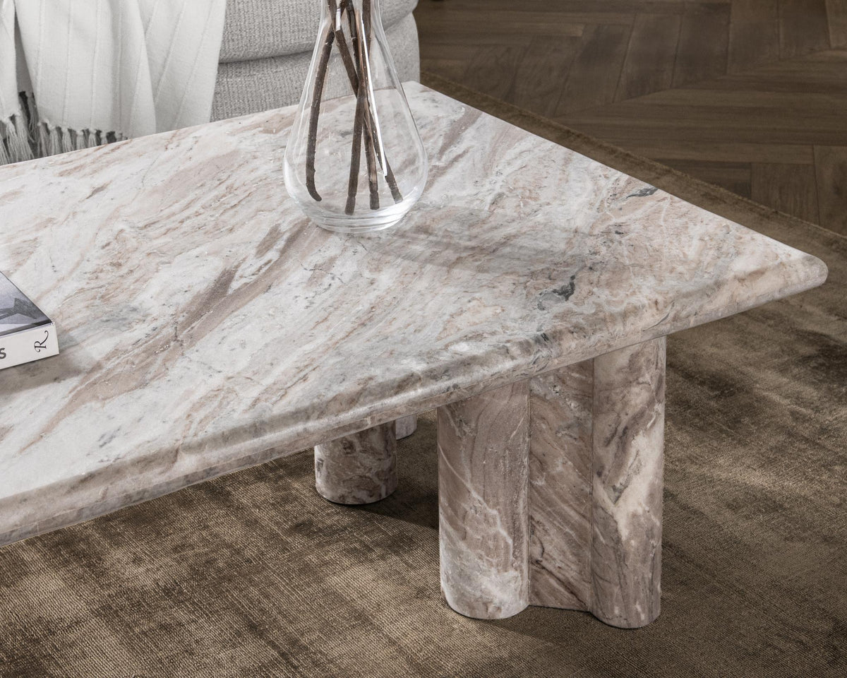 Bowman - Marble Rectangular Coffee Table - Rusty Gray - R&R Furniture Gallery (Fountain Valley, CA)