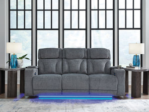 Studio Cave - Power Reclining Sofa - Steel - R&R Furniture Gallery (Fountain Valley, CA)