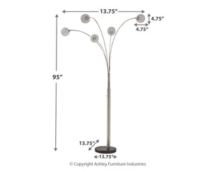 Winter - Metal Arc Lamp - Silver Finish - R&R Furniture Gallery (Fountain Valley, CA)