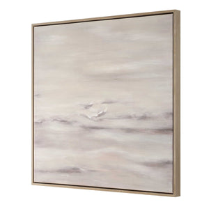 Trance - Hand Painted Abstract Art - Brown / Gray / White / Woodtone