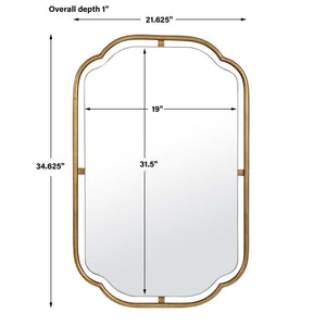 34.625" Mirror - Gold