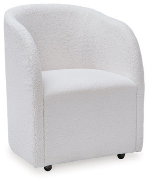 Rowanbeck - Dining Upholstered Arm Chair (Set of 2) - Ivory - R&R Furniture Gallery (Fountain Valley, CA)