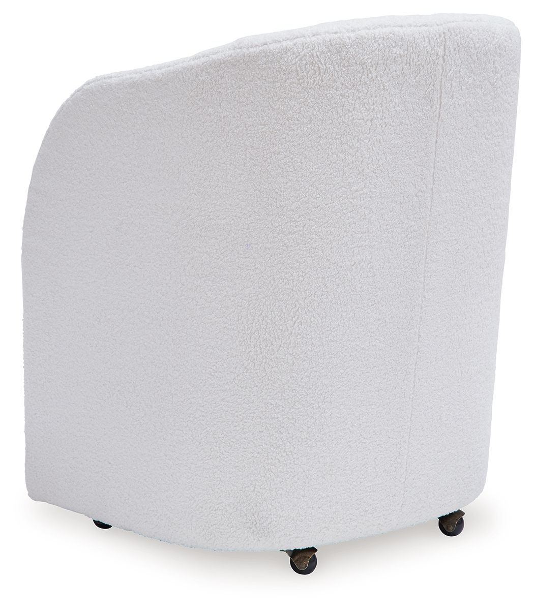 Rowanbeck - Dining Upholstered Arm Chair (Set of 2) - Ivory - R&R Furniture Gallery (Fountain Valley, CA)
