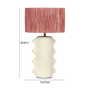 Wild Thing - Papier Mache Table Lamp - Beige - R&R Furniture Gallery (Fountain Valley, CA)