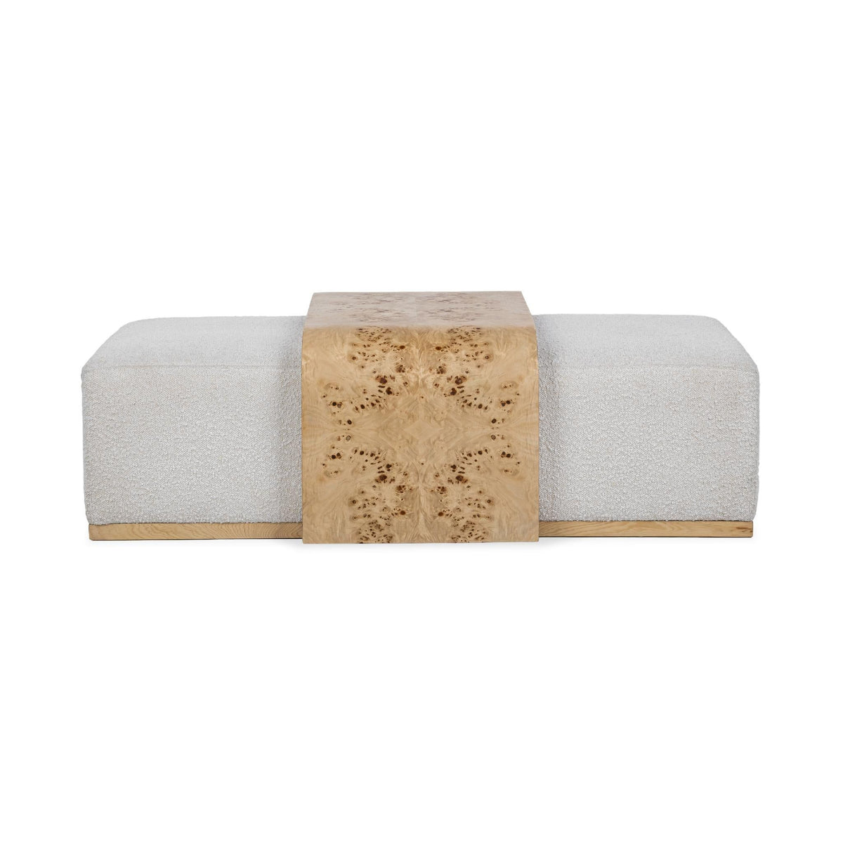 Kenan - Rectangle Ottoman Coffee Table - Creamy Ivory - R&R Furniture Gallery (Fountain Valley, CA)