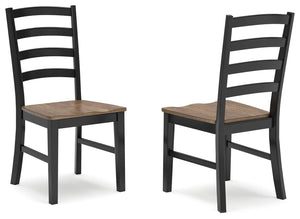 Wildenauer - Dining Room Side Chair (Set of 2) - Brown / Black - R&R Furniture Gallery (Fountain Valley, CA)