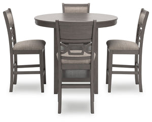 Wrenning - Drm Counter Table Set (Set of 5) - Gray - R&R Furniture Gallery (Fountain Valley, CA)