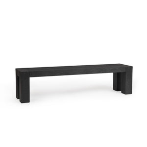 Classic Home Bristol dining bench with wooden seat and sturdy metal legs, ideal for kitchen or dining room seating.