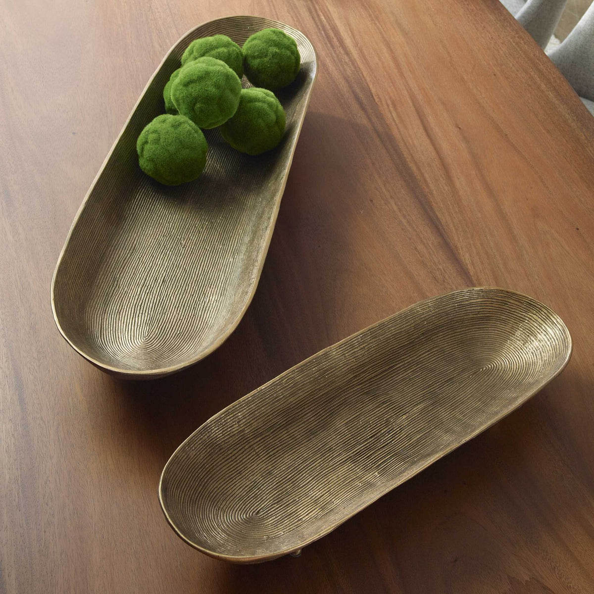 Stratum - Oval Bowls (Set of 2) - Brass