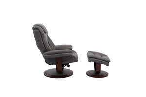 Monarch - Manual Reclining Swivel Chair and Ottoman