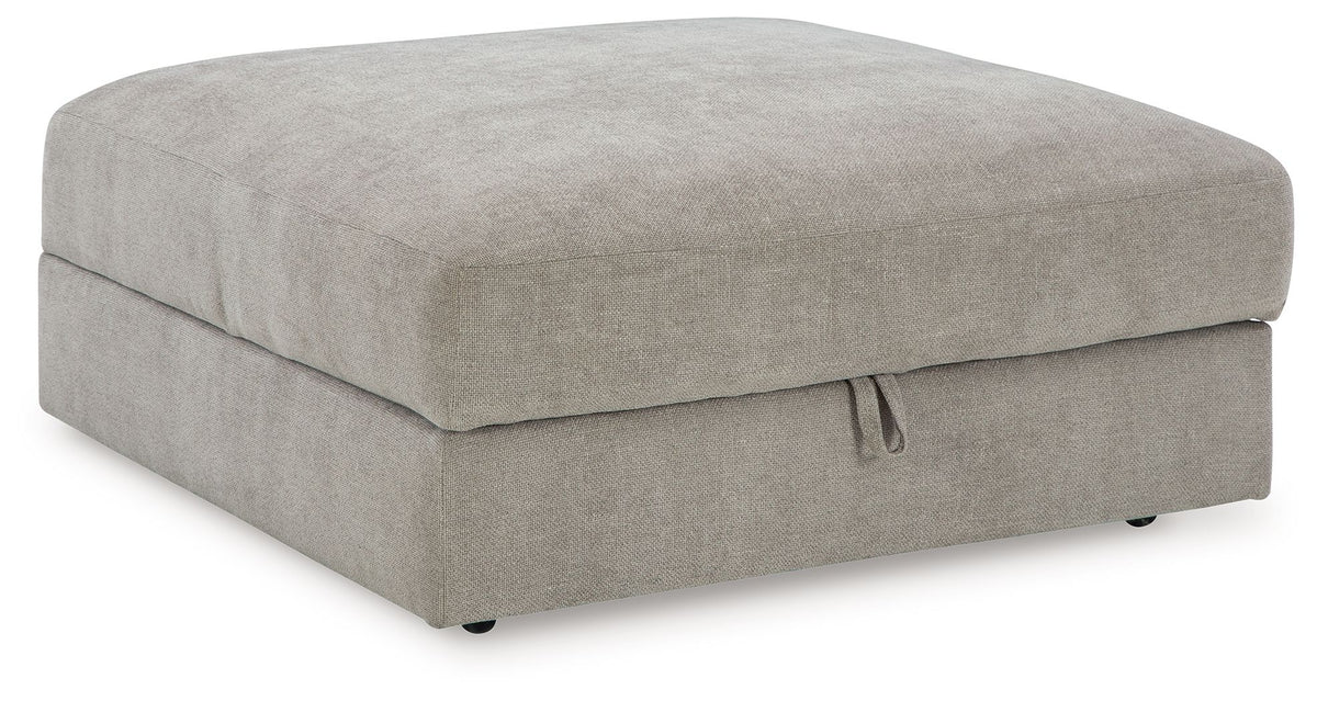 Aslan Court - Ottoman With Storage - Pebble - R&R Furniture Gallery (Fountain Valley, CA)