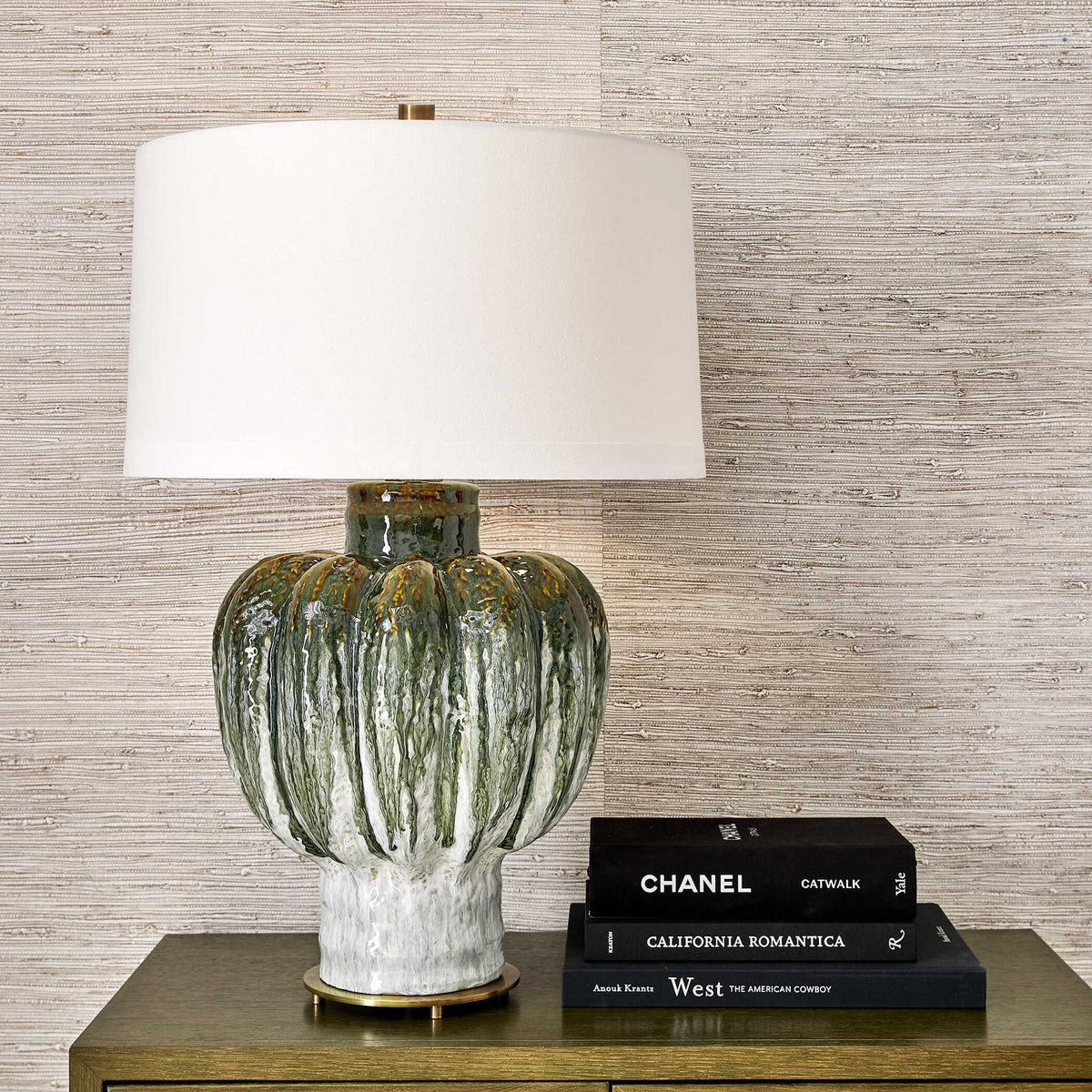 Squash - Table Lamp - Green / White