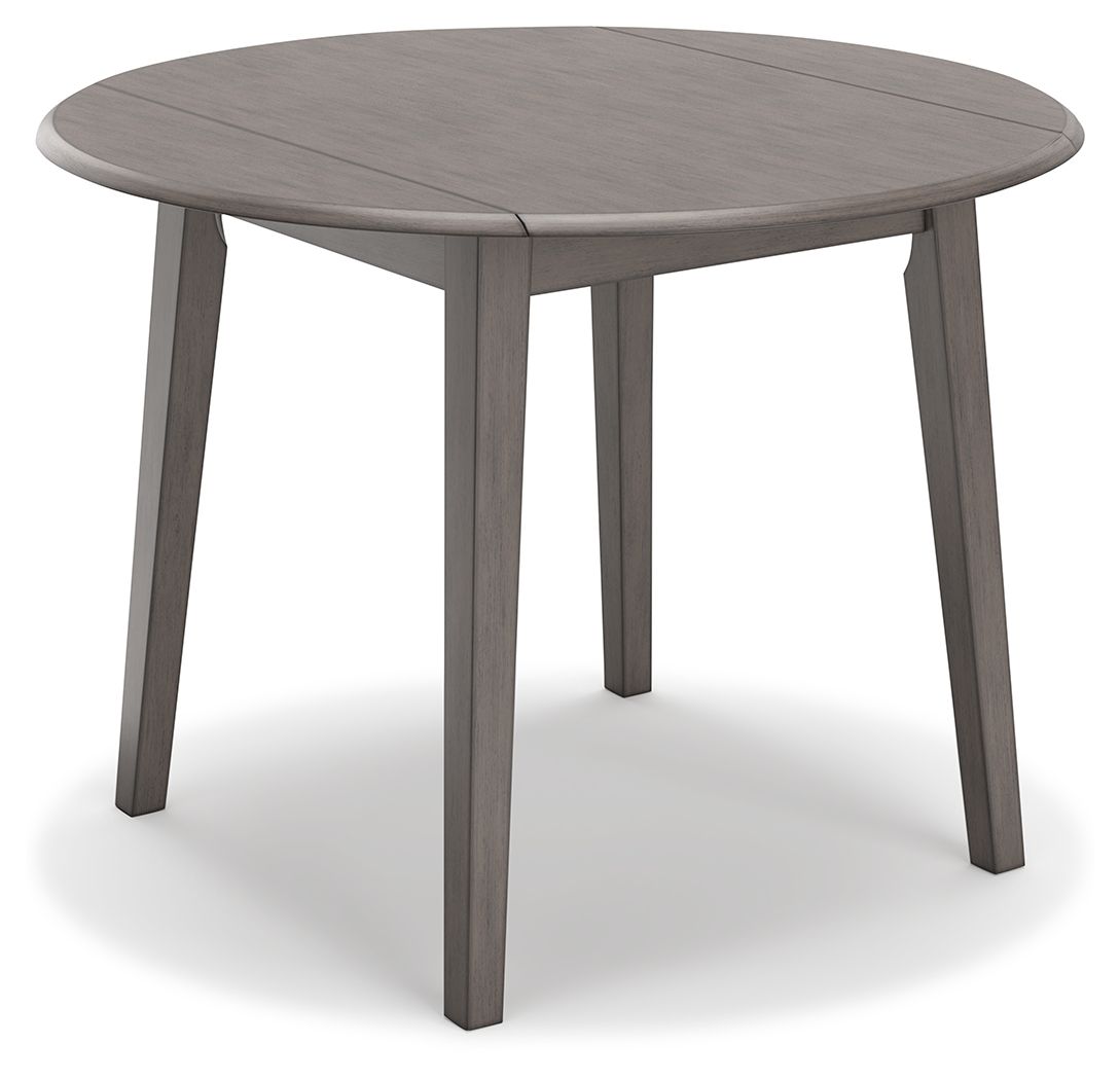 Shullden - Round Drm Drop Leaf Table - Gray - R&R Furniture Gallery (Fountain Valley, CA)