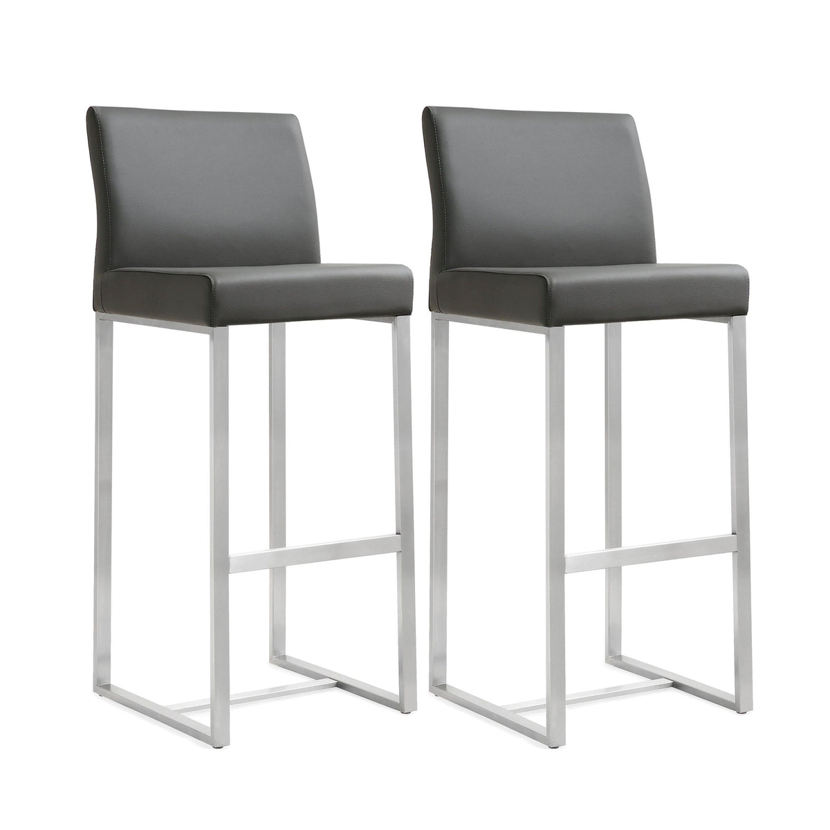 Denmark - Stainless Steel Barstool (Set of 2) - R&R Furniture Gallery (Fountain Valley, CA)