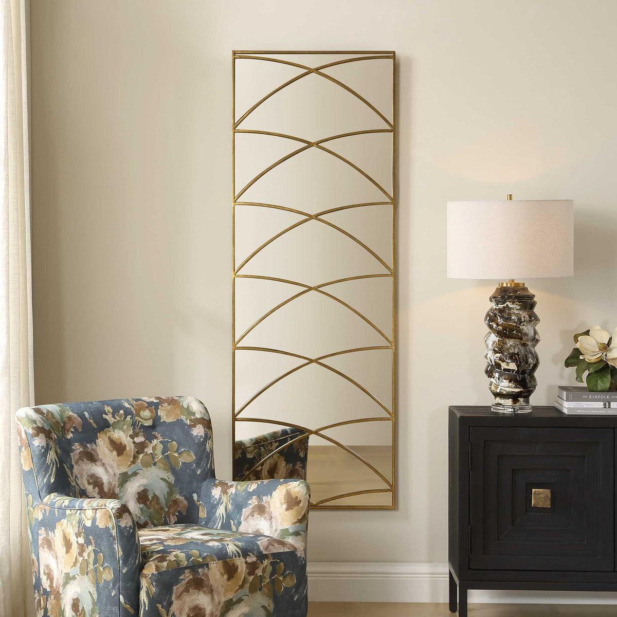 Crossed Up - Full Length Mirror - Gold