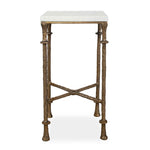 Penelope - Marble Accent Table - Brass / White