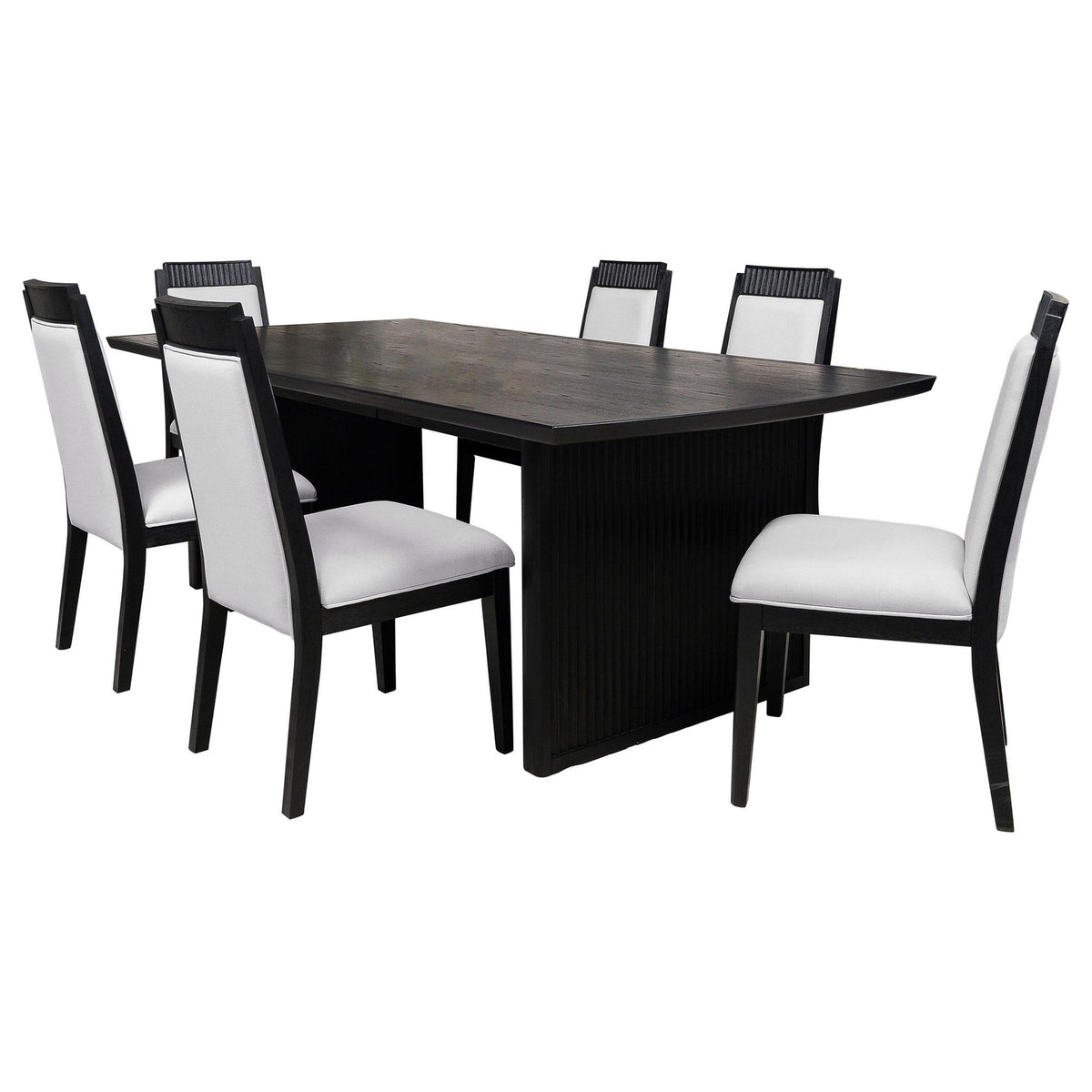 Brookmead 7-piece Extension Leaf Dining Table Set Black