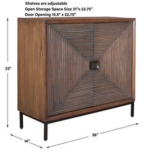 Bottom Line - 2 Door Wood Cabinet - Woodtone