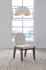 Xolani Chenille Upholstered Dining Chair in Chinchilla and Impala