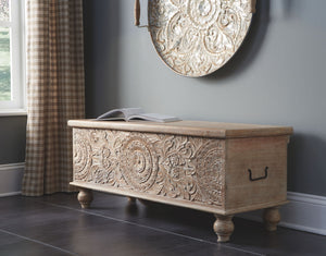 Fossil Ridge - Storage Bench - Beige - R&R Furniture Gallery (Fountain Valley, CA)